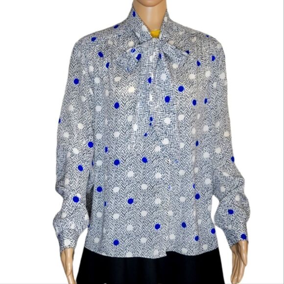 Alfred Dunner Women's Blue Black and  Secretary Career Geek Nerd long sleeve. - Picture 1 of 14